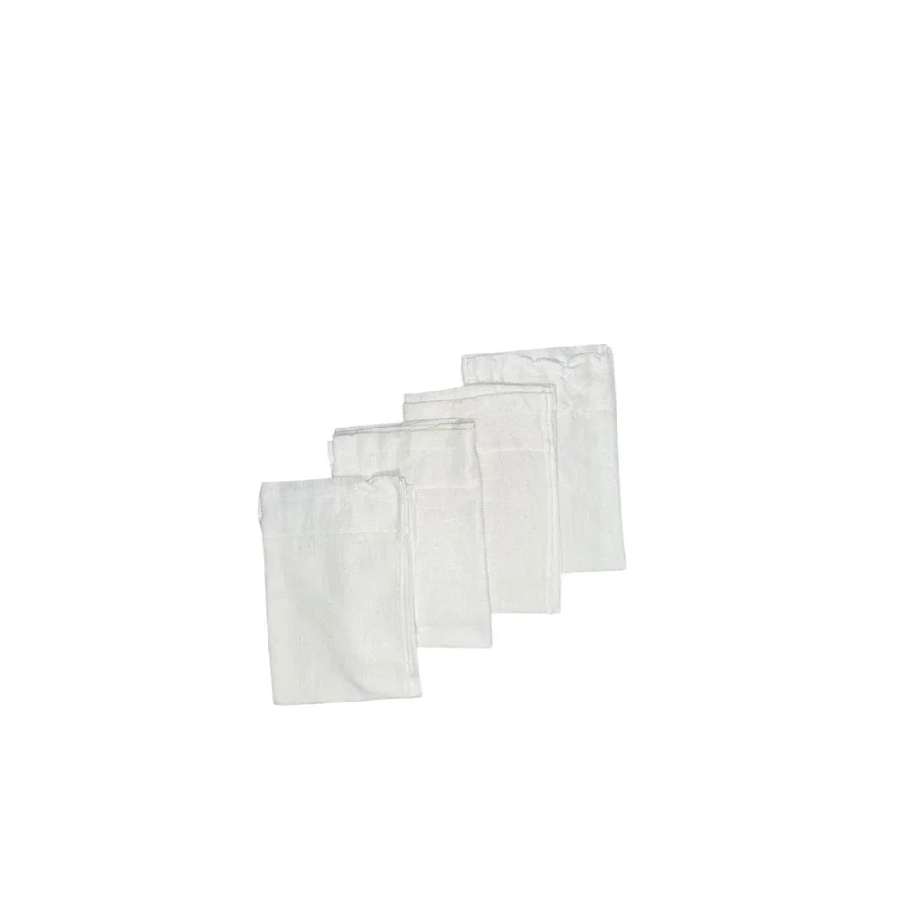 Set of 4 Vintage Linen Look Curtains Drapes Panels Solid White 38 Short